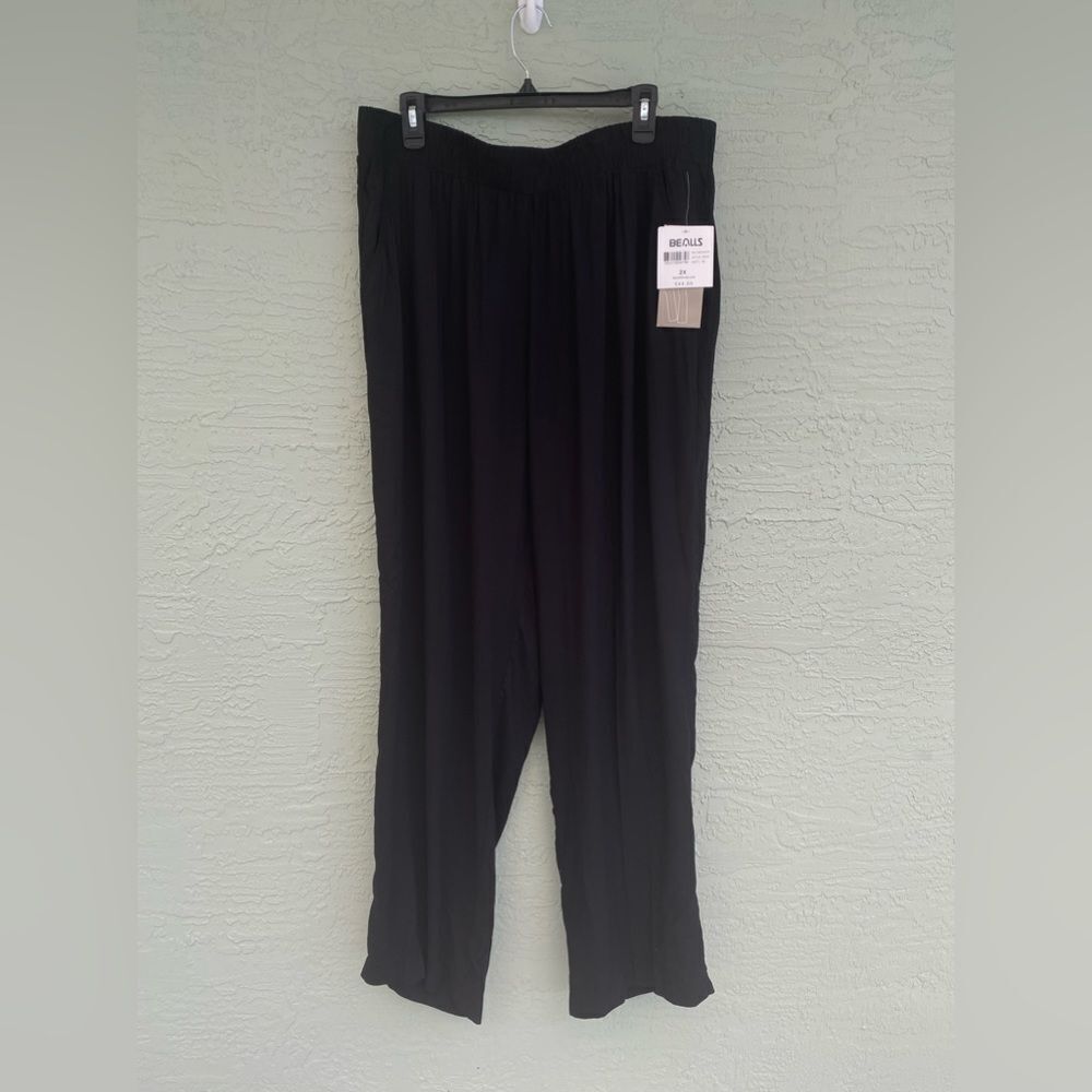 Coral Bay Sz 2X NWT Black Comfort Waist Pants